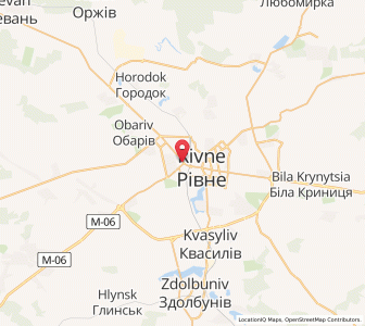 Map of Riwne, Rivne