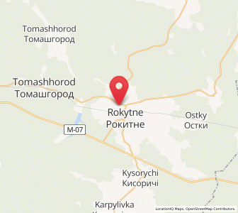 Map of Rokytne, Rivne