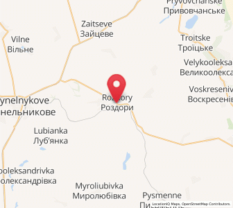 Map of Rozdory, Dnipropetrovsk