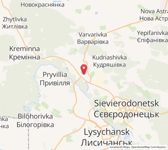 Map of Rubischne, Luhansk