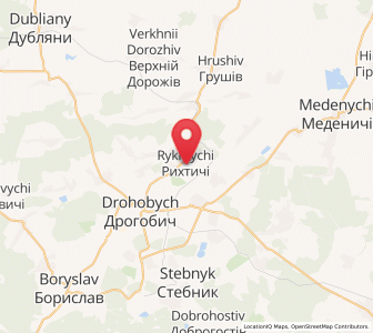 Map of Rykhtychi, Lviv