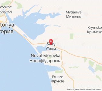Map of Saky, Crimea