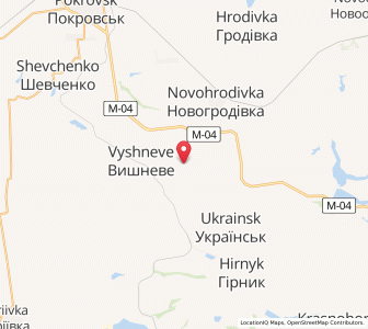 Map of Selydowe, Donetsk