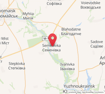 Map of Semenivka, Mykolaiv