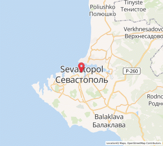 Map of Sewastopol, Sevastopol City