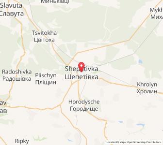 Map of Schepetiwka, Khmelnytskyi
