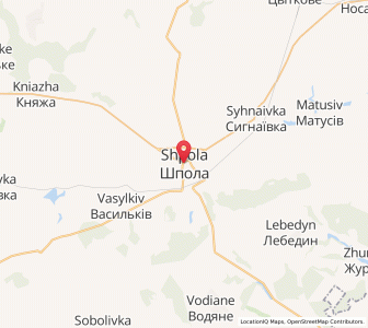 Map of Shpola, Cherkasy