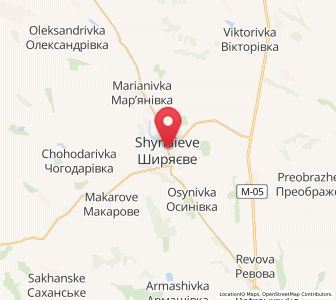 Map of Shyryayeve, Odessa