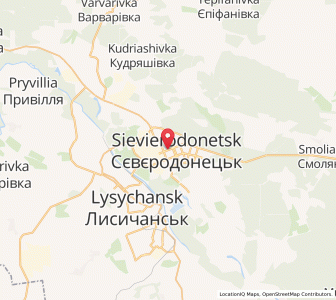 Map of Sjewjerodonezk, Luhansk