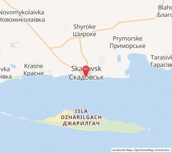 Map of Skadowsk, Kherson