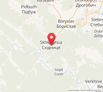 Map of Skhidnytsia, Lviv