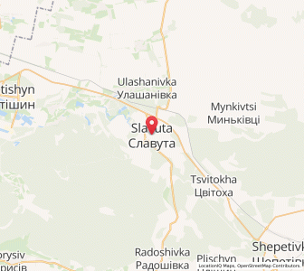 Map of Slawuta, Khmelnytskyi