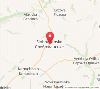 Map of Slobozhanske, Kharkiv