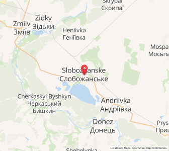 Map of Sloboschanske, Kharkiv