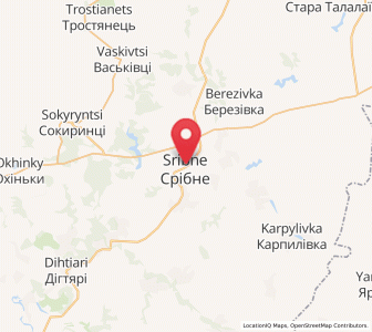 Map of Sribne, Chernihiv