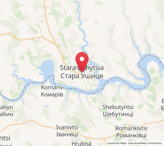 Map of Stara Ushytsya, Khmelnytskyi