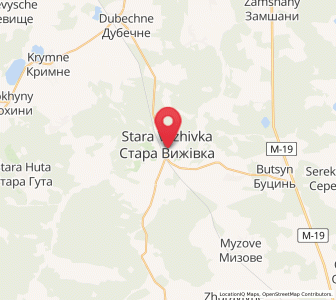 Map of Stara Vyzhivka, Volyn