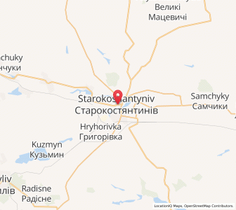 Map of Starokostjantyniw, Khmelnytskyi