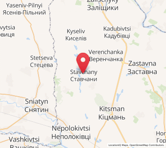 Map of Stavchany, Chernivtsi