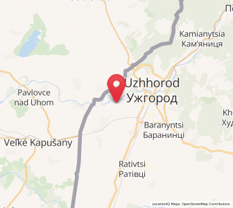 Map of Storozhnytsia, Transcarpathia