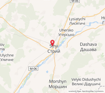 Map of Stryj, Lviv