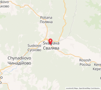 Map of Swaljawa, Transcarpathia