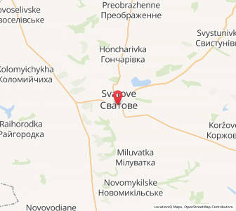 Map of Swatowe, Luhansk