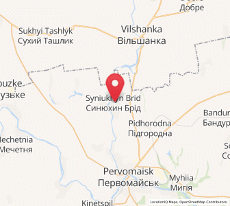 Map of Syniukhyn Brid, Mykolaiv