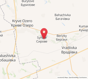 Map of Syrove, Mykolaiv