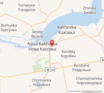 Map of Tavriysk, Kherson