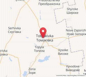 Map of Tomakiwka, Dnipropetrovsk
