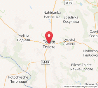 Map of Tovste, Ternopil