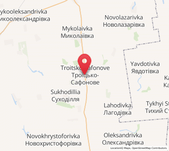 Map of Trojizko-Safonowe, Mykolaiv