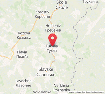Map of Tukhlia, Lviv