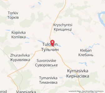 Map of Tultschyn, Vinnytsia