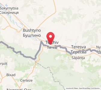 Map of Tjatschiw, Transcarpathia