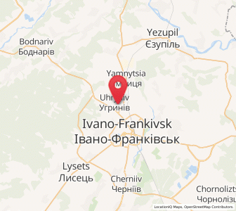 Map of Uhryniv, Ivano-Frankivsk