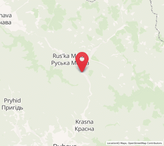 Map of Ust-Chorna, Transcarpathia