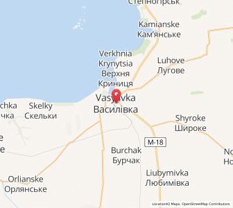 Map of Wassyliwka, Zaporizhzhia