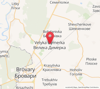 Map of Velyka Dymerka, Kiev