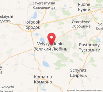 Map of Velykyi Liubin, Lviv