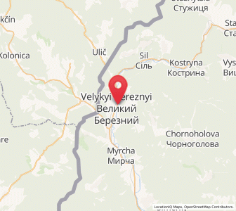 Map of Welykyj Beresnyj, Transcarpathia