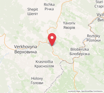Map of Verkhniy Yasenov, Ivano-Frankivsk
