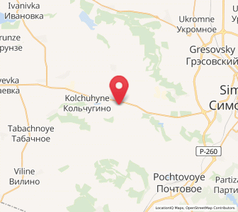 Map of Vodnoye, Crimea