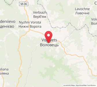 Map of Volovets, Transcarpathia