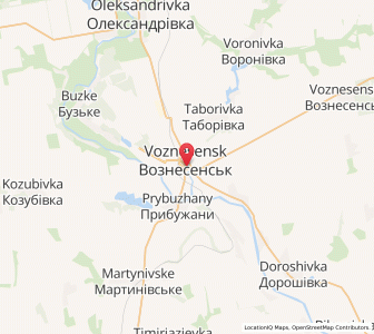 Map of Wosnessensk, Mykolaiv