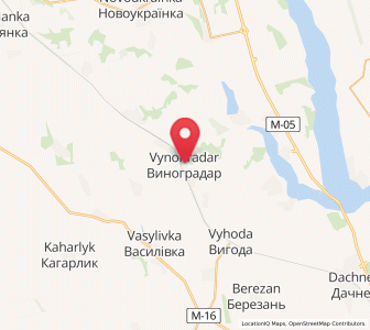 Map of Vynohradar, Odessa