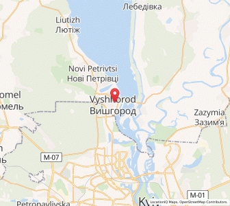 Map of Wyschhorod, Kiev
