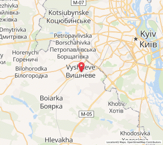 Map of Wyschnewe, Kiev