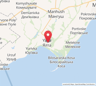 Map of Yalta, Donetsk